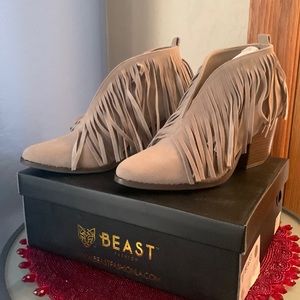 Beast Ankle Fringe Boots